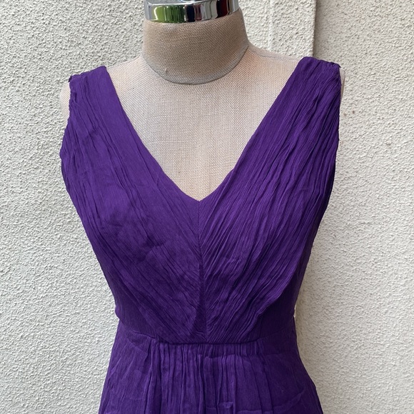 J Crew 100% silk Louisa chiffon dress with gorgeous back zipper. Gorgeous! - Picture 5 of 16